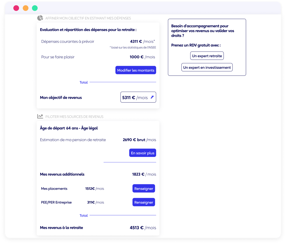 Carnet de Retraite - Ma Retraite - regrouper tous ses revenus